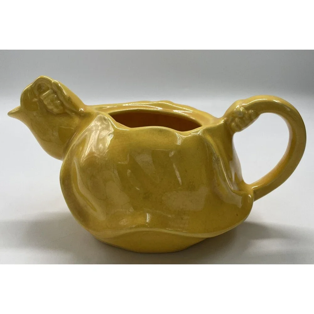 Red Wing Pottery Yellow Kateina Dutch Girl Tea Pot #260 Original Vintage NO LID